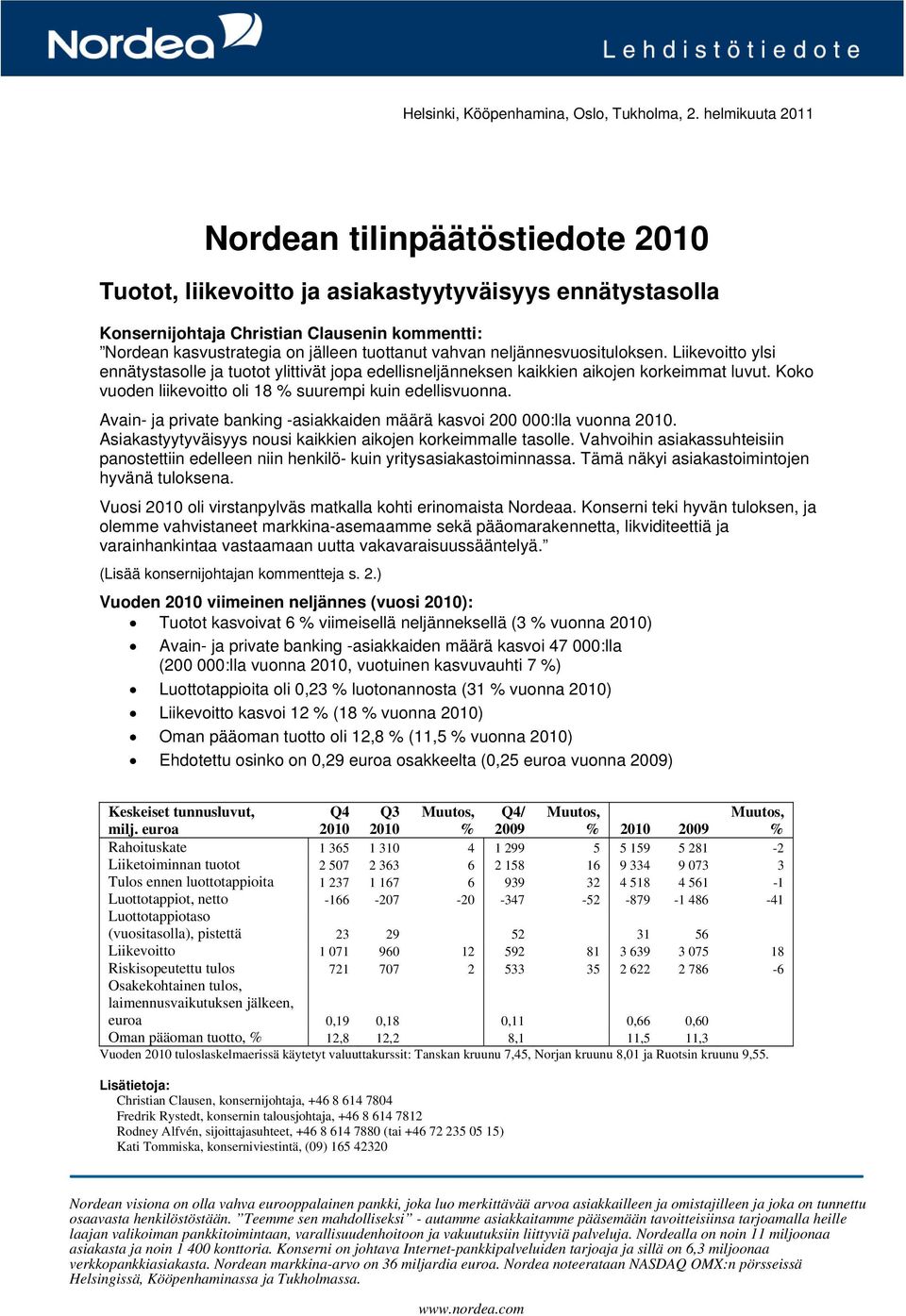 vahvan neljännesvuosituloksen. Liikevoitto ylsi ennätystasolle ja tuotot ylittivät jopa edellisneljänneksen kaikkien aikojen korkeimmat luvut.