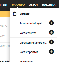 Rekisteröintidokumentin poistaminen palauttaa varastosaldot