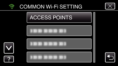 Wi-Fi-käyttö QR-koodin luomisen avulla 6 Kosketa EXECUTE -kohtaa. 0 Ylävalikko tulee näyttöön. 2 Kosketa Wi-Fi (Q) -kuvaketta. Lue QR-koodi. 1 Lue QR-koodi.