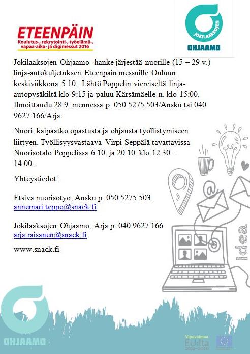 OULAISTEN SEUDUN HENGITYSYHDISTYS/KÄRSÄMÄEN SILMUTOIMINTA Kärsämäen Silmutoimikunta järjestää. Ulkoilupäivä koko perheelle Venetpalon hiihtomajalla. Su 16.10.2016 klo 12.00 alkaen.