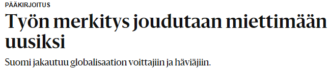 ja tulevaisuuden taidot Väestönmuutos, muuttoliike ja kansainvälistynyt työelämä Työn tekemisen