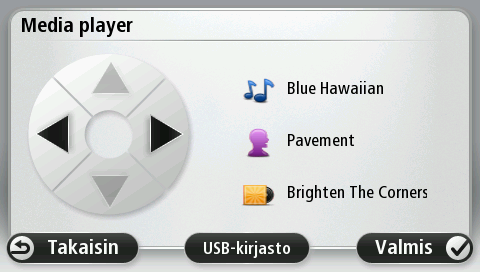 Media Player Media Player Voit käyttää Blue&Me Media Player -ohjelmaa Blue&Me TomTom 2-navigaattorilla.