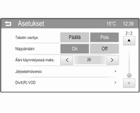 18 Johdanto Korkea: maksimi äänenvoimakkuuden nousu auton nopeuden kasvaessa.