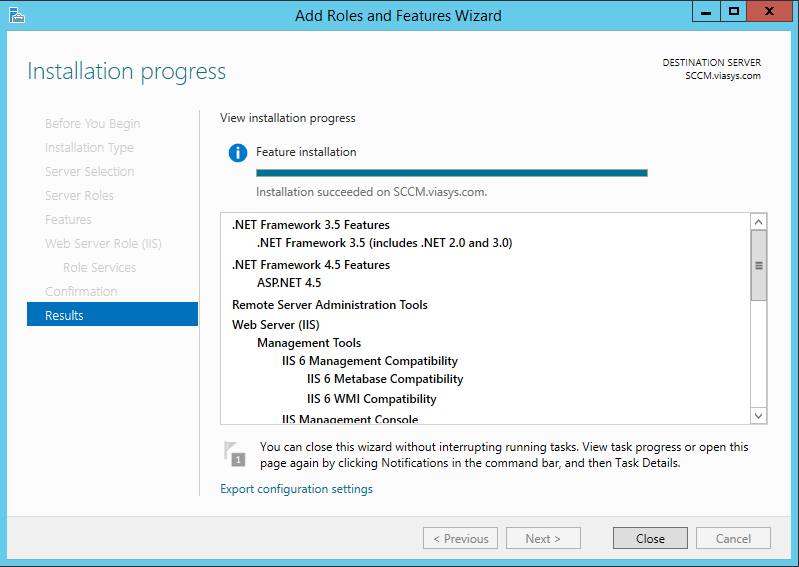 IIS Management Scripts and Tools IIS 6 Management Compatibility IIS 6 Metabase Compatibility IIS 6 WMI Compatibility IIS 6 Management Console Kuva 2.