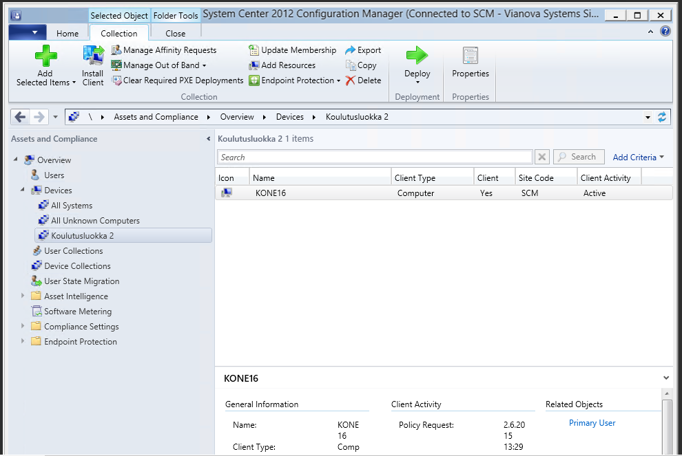 Active Directory Group Discovery Active Directory User Discovery Boundaries Etsii käyttäjä- ja laiteryhmiä aktiivihakemistosta. Etsii käyttäjäkohtaisesti tuloksia.