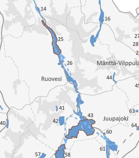 OTTEITA MAAKUNTAKAAVASELOSTUKSEN LIITEKARTOISTA PALVELUKESKUSVERKOSTO Ruoveden kirkonkylä on merkinnällä