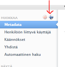 Hakusanojen kieli vaihdetaan vasemman yläkulman lippukuvionappulalla: Projektin kotisivu Projektin kotisivu sisältää (tähdellä merkityt tuodaan muista järjestelmistä): Projektin nimi* Projektin