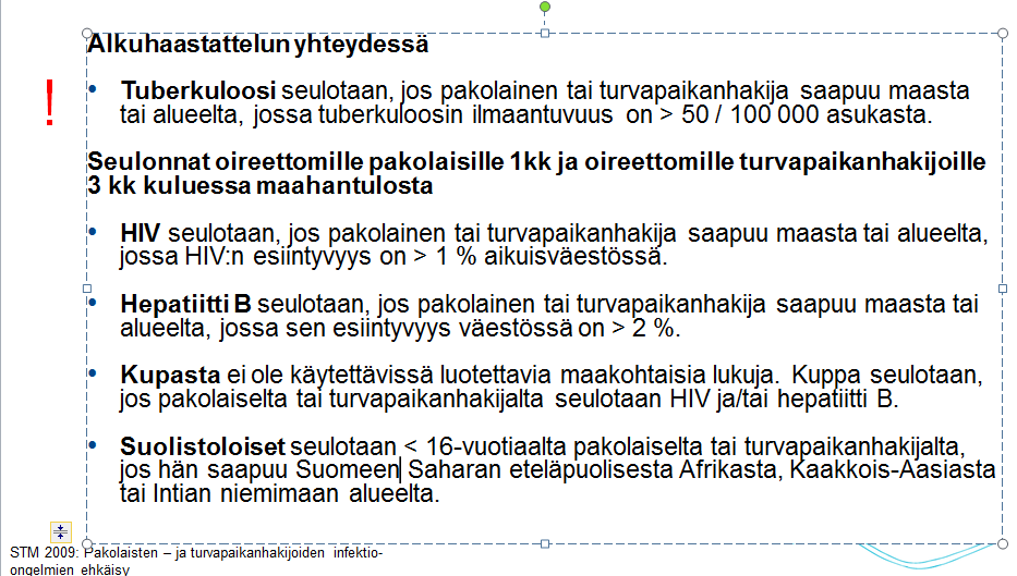 STM 2009: Pakolaisten ja