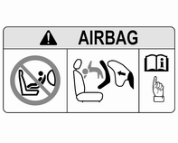 Istuimet, turvajärjestelmät 59 EN: NEVER use a rearward-facing child restraint on a seat protected by an ACTIVE AIRBAG in front of it; DEATH or SERIOUS INJURY to the CHILD can occur.