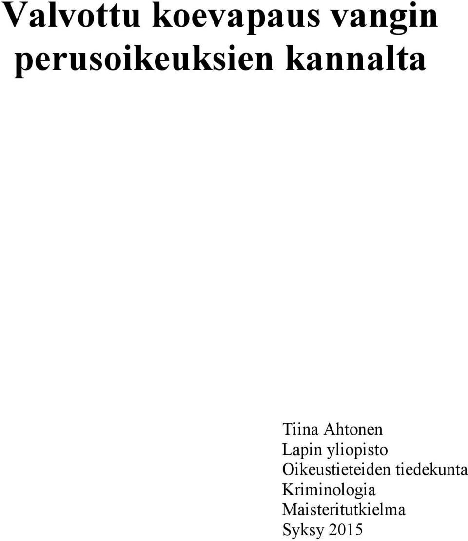 Ahtonen Lapin yliopisto