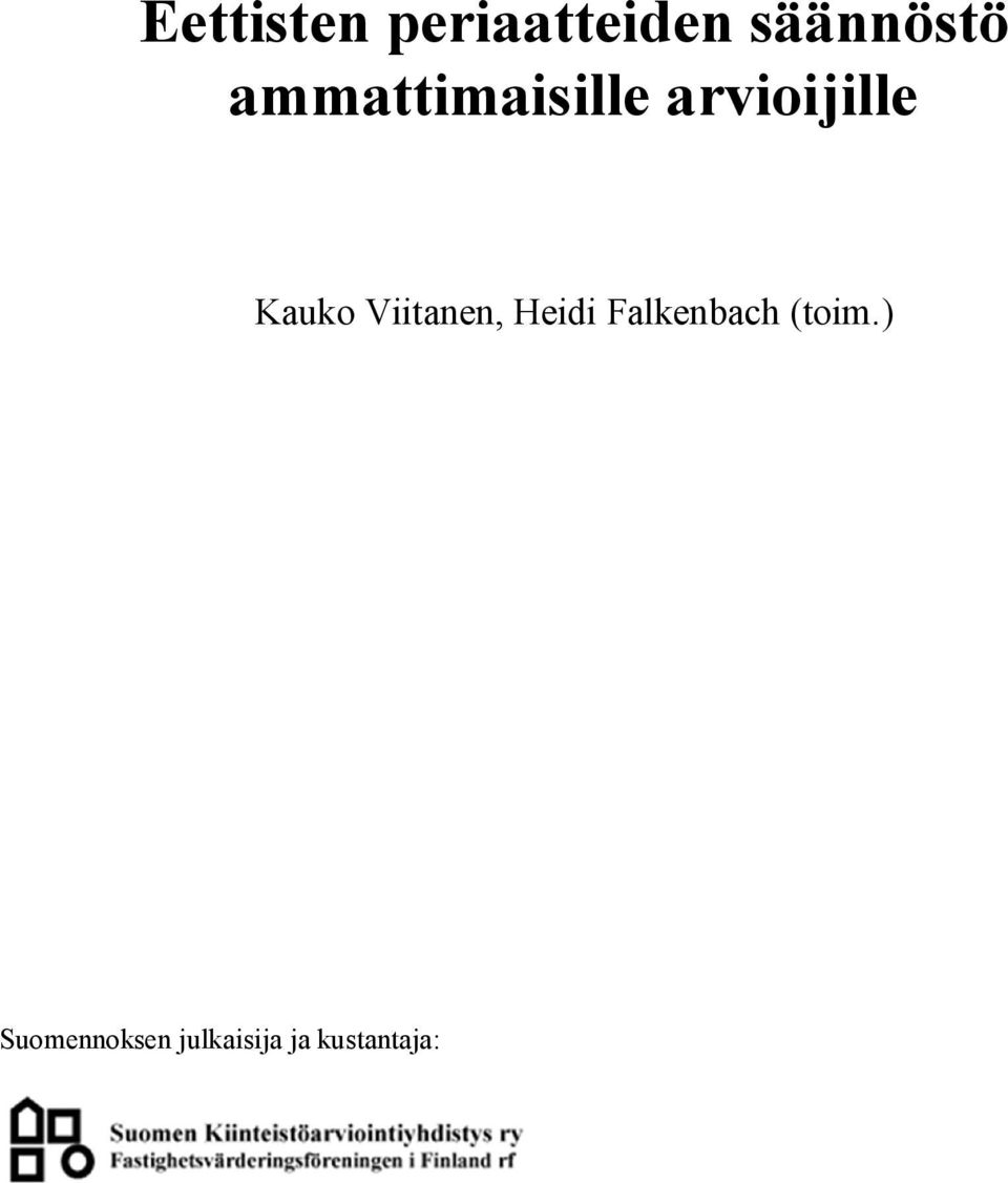 Viitanen, Heidi Falkenbach (toim.