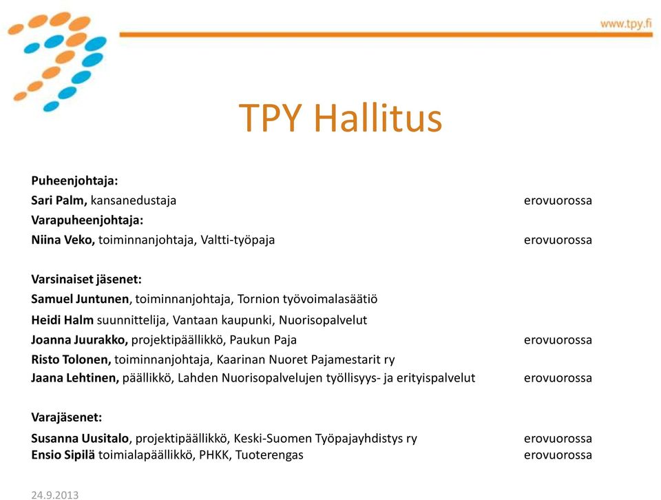 projektipäällikkö, Paukun Paja Risto Tolonen, toiminnanjohtaja, Kaarinan Nuoret Pajamestarit ry Jaana Lehtinen, päällikkö, Lahden