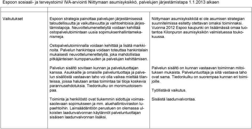 Palvelun hankintapa voidaan toteuttaa hankintalain mukaisesti neuvottelumenettelyllä, joka mahdollistaa pitkäjänteisen kumppanuuden ja palvelujen kehittämisen.