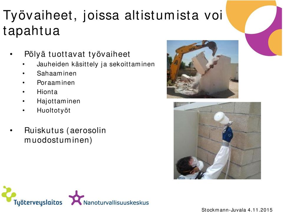 sekoittaminen Sahaaminen Poraaminen Hionta