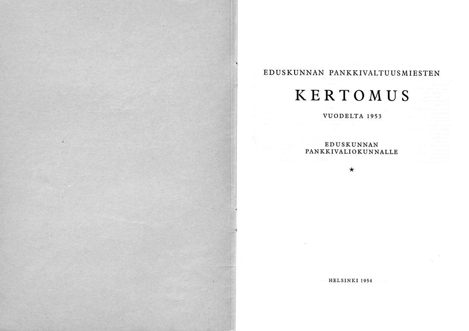 KERTOMUS VUODELTA 1953 