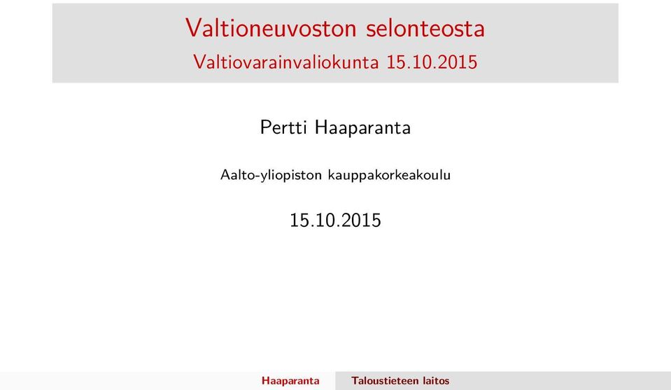 2015 Pertti Aalto-yliopiston