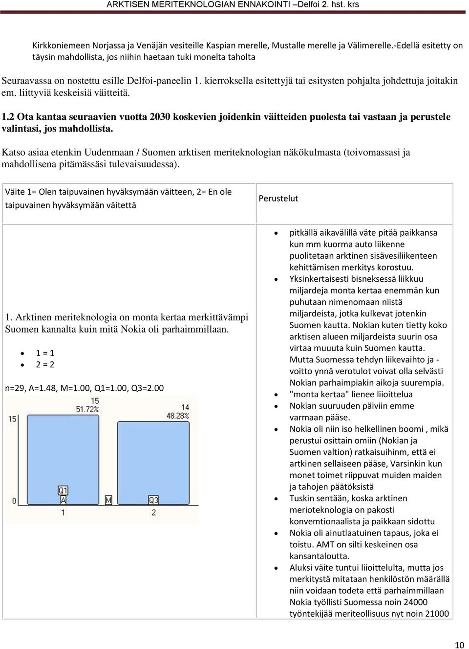 liittyviä keskeisiä väitteitä. 1.2 Ota kantaa seuraavien vuotta 2030 koskevien joidenkin väitteiden puolesta tai vastaan ja perustele valintasi, jos mahdollista.