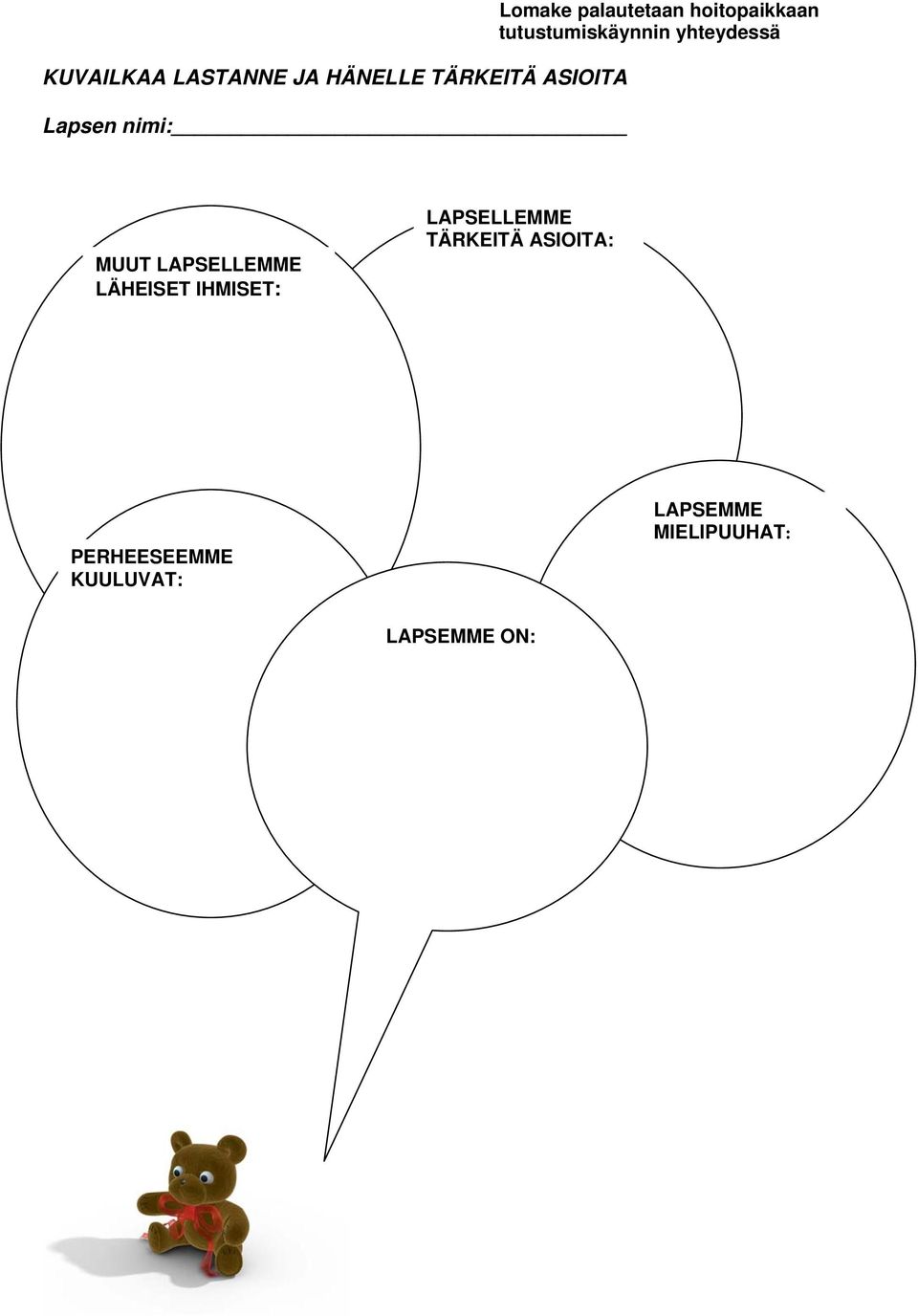 yhteydessä MUUT LAPSELLEMME LÄHEISET IHMISET: LAPSELLEMME