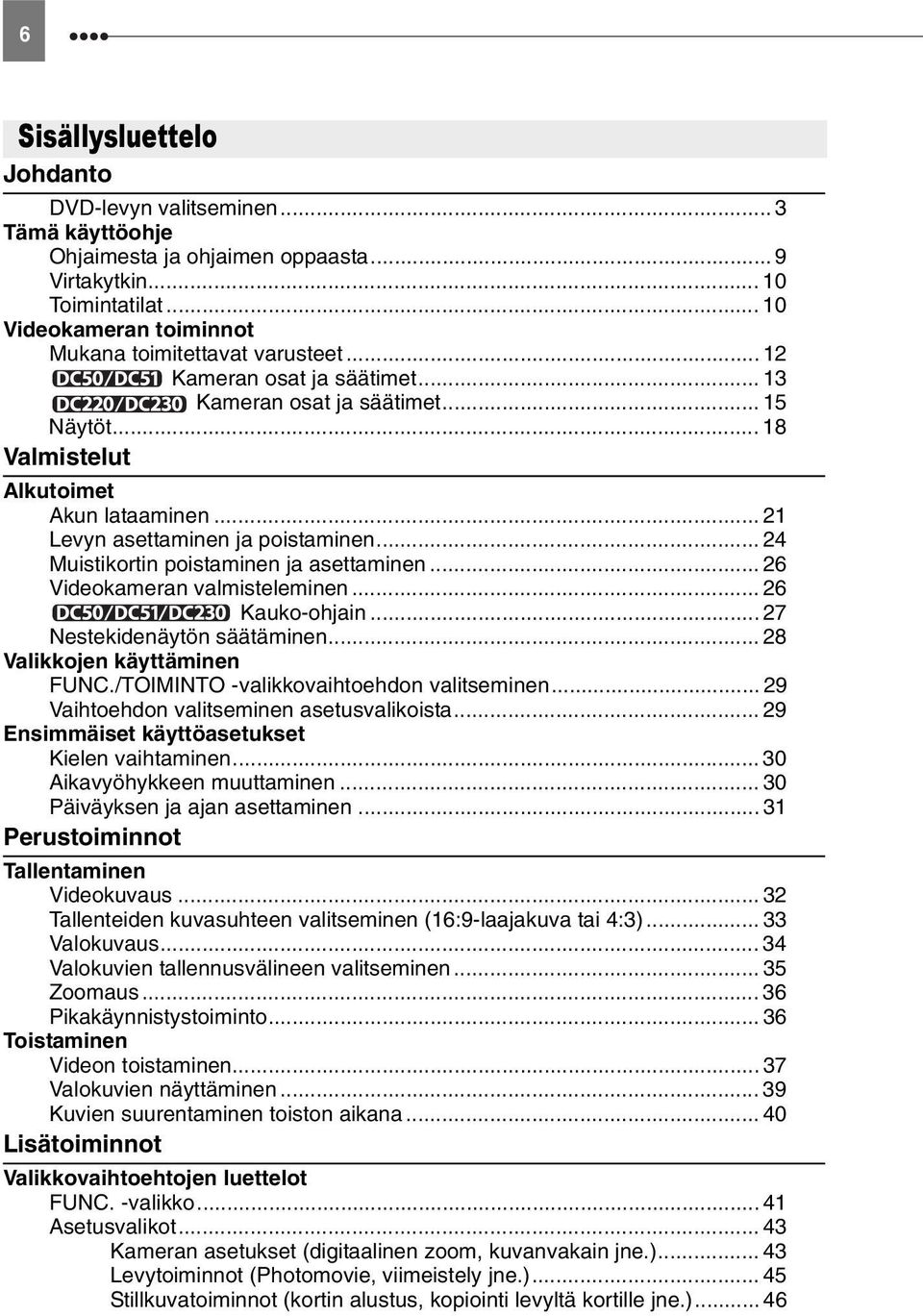 .. 24 Muistikortin poistaminen ja asettaminen... 26 Videokameran valmisteleminen... 26 Kauko-ohjain... 27 Nestekidenäytön säätäminen.