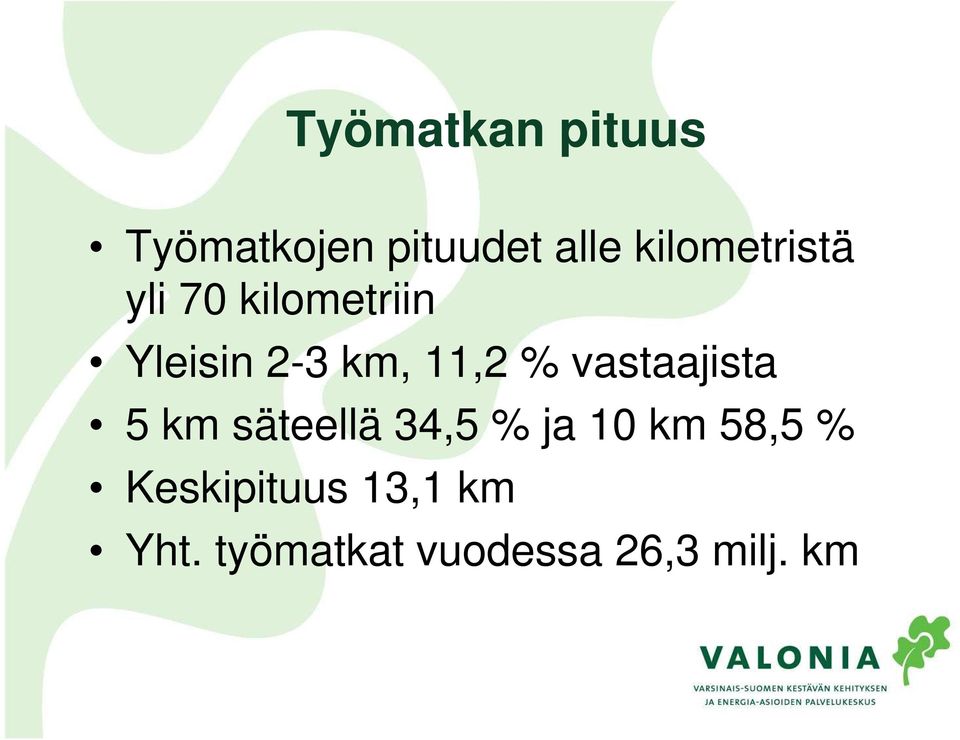 11,2 % vastaajista 5 km säteellä 34,5 % ja 10 km