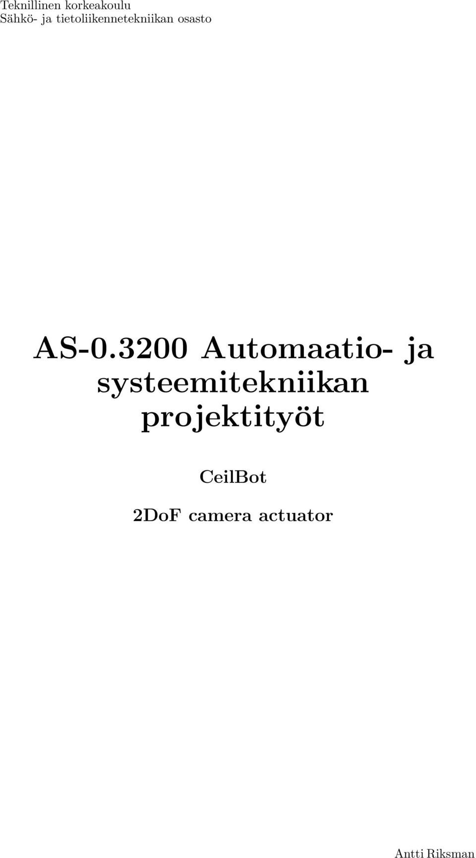 3200 Automaatio- ja systeemitekniikan