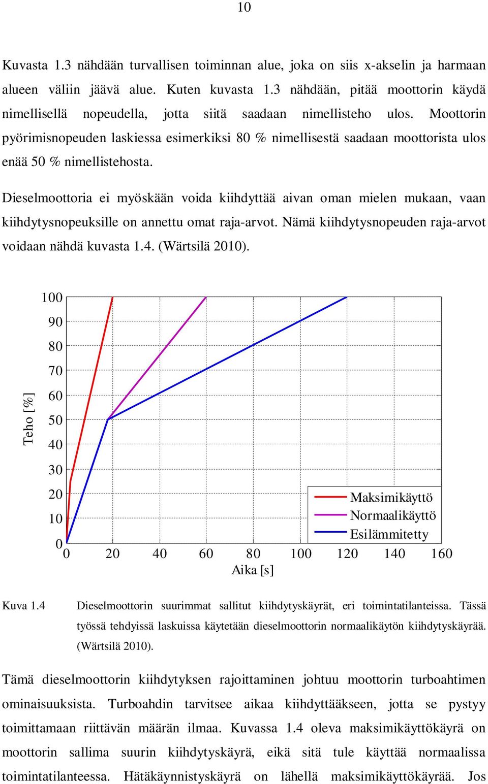 Moottorin pyörimisnopeuden laskiessa esimerkiksi 80 % nimellisestä saadaan moottorista ulos enää 50 % nimellistehosta.