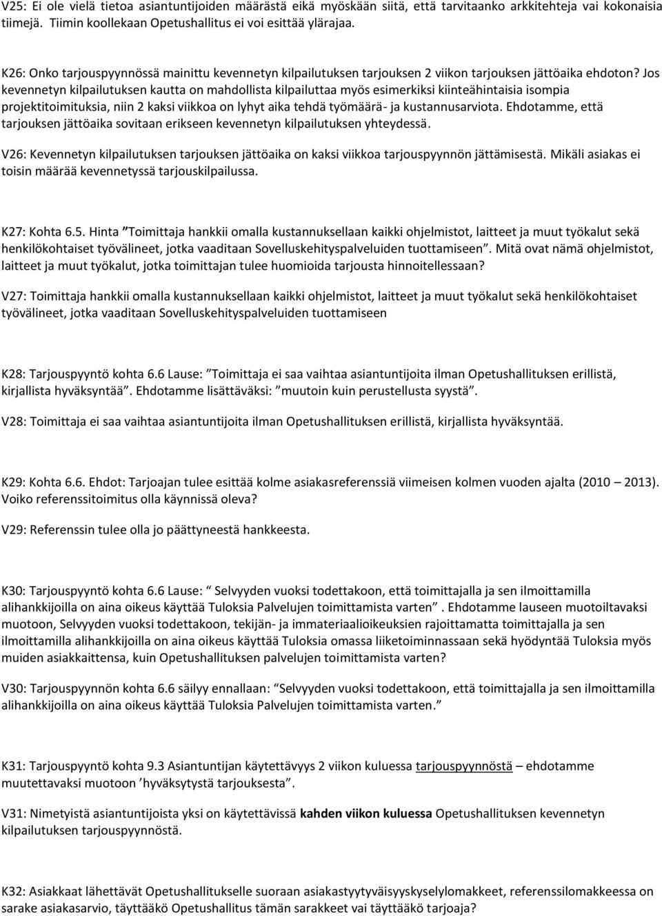 Jos kevennetyn kilpailutuksen kautta on mahdollista kilpailuttaa myös esimerkiksi kiinteähintaisia isompia projektitoimituksia, niin 2 kaksi viikkoa on lyhyt aika tehdä työmäärä- ja kustannusarviota.