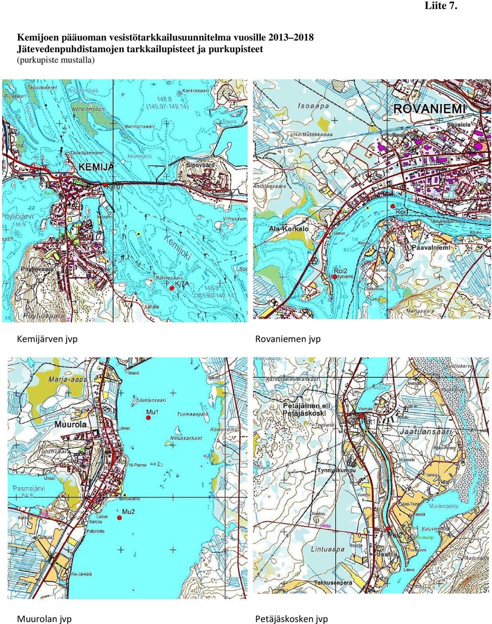 vuosille 2013 2018 Jätevedenpuhdistamojen