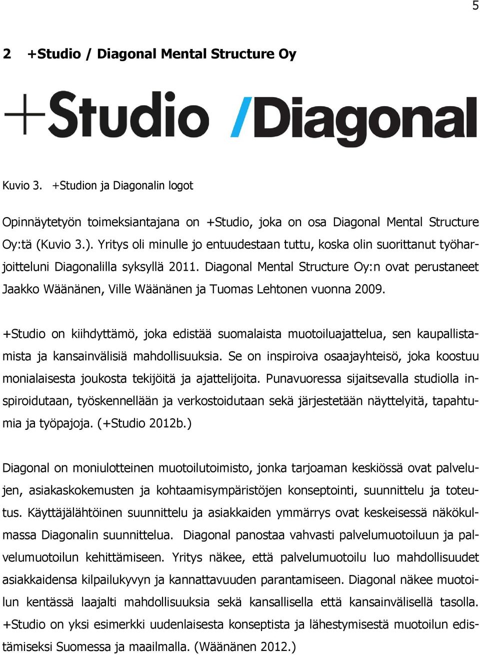 Diagonal Mental Structure Oy:n ovat perustaneet Jaakko Wäänänen, Ville Wäänänen ja Tuomas Lehtonen vuonna 2009.