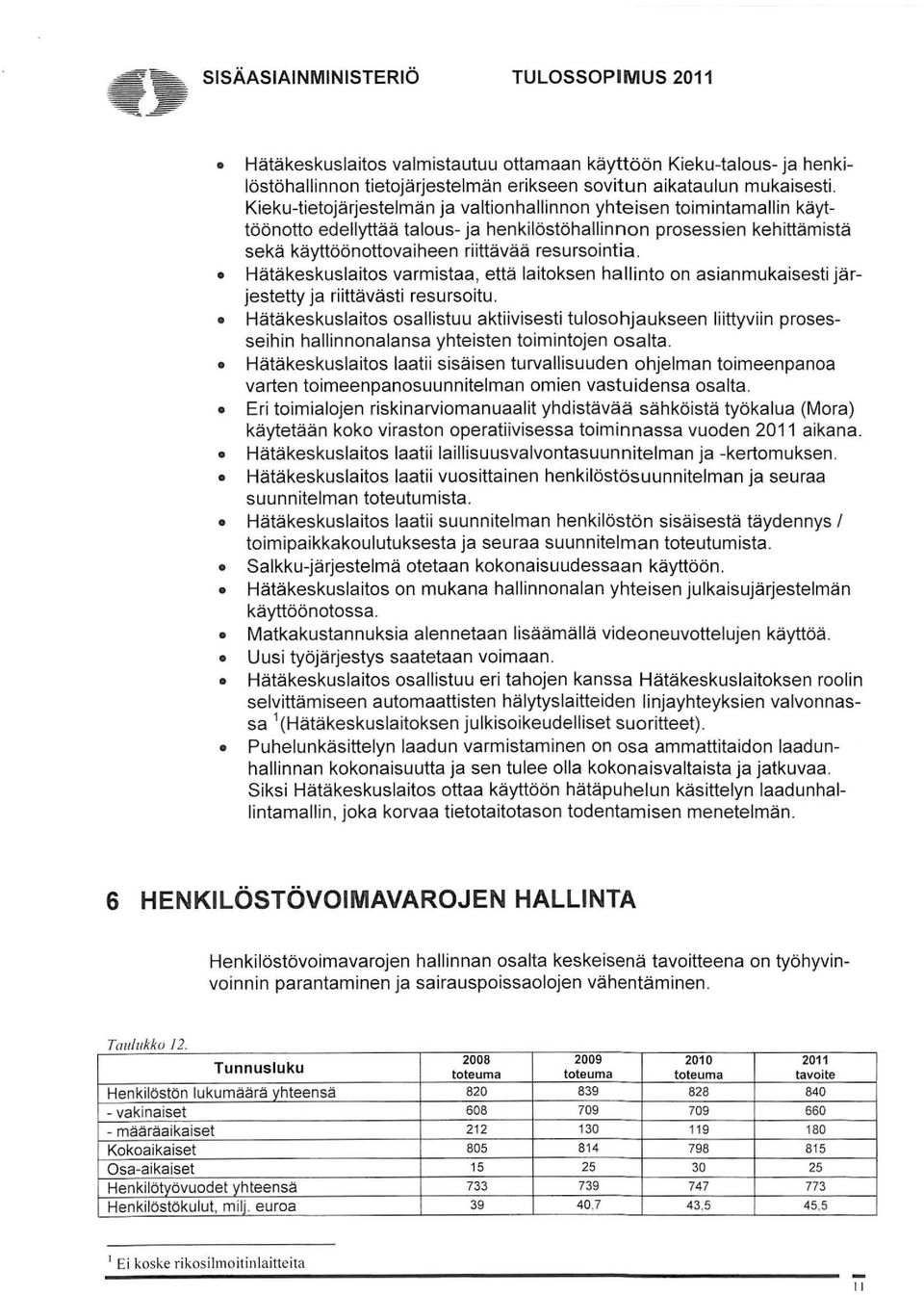 Hätäkeskuslaitos varmistaa, että laitoksen hallinto on asianmukaisesti järjestetty ja riittävästi resursoitu.