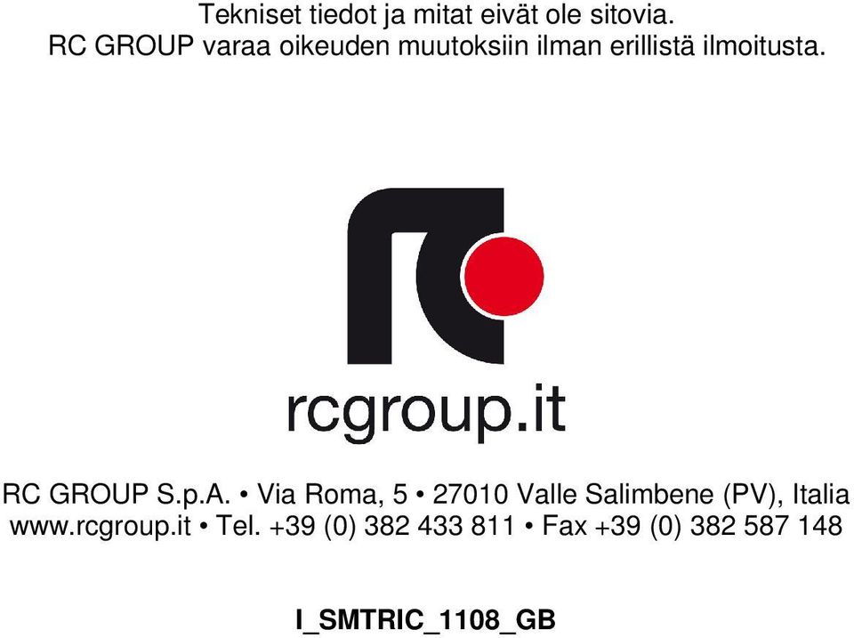 RC GROUP S.p.A.