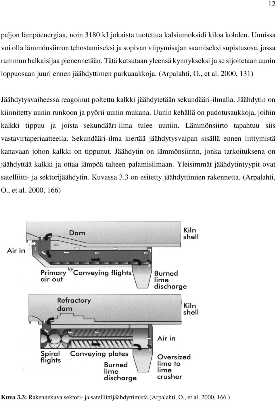 Tätä kutsutaan yleensä kynnykseksi ja se sijoitetaan uunin loppuosaan juuri ennen jäähdyttimen purkuaukkoja. (Arpalahti, O., et al.