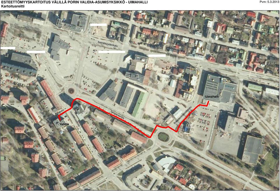VALIDIA-ASUMISYKSIKKÖ - UIMAHALLI Kartoitusreitti