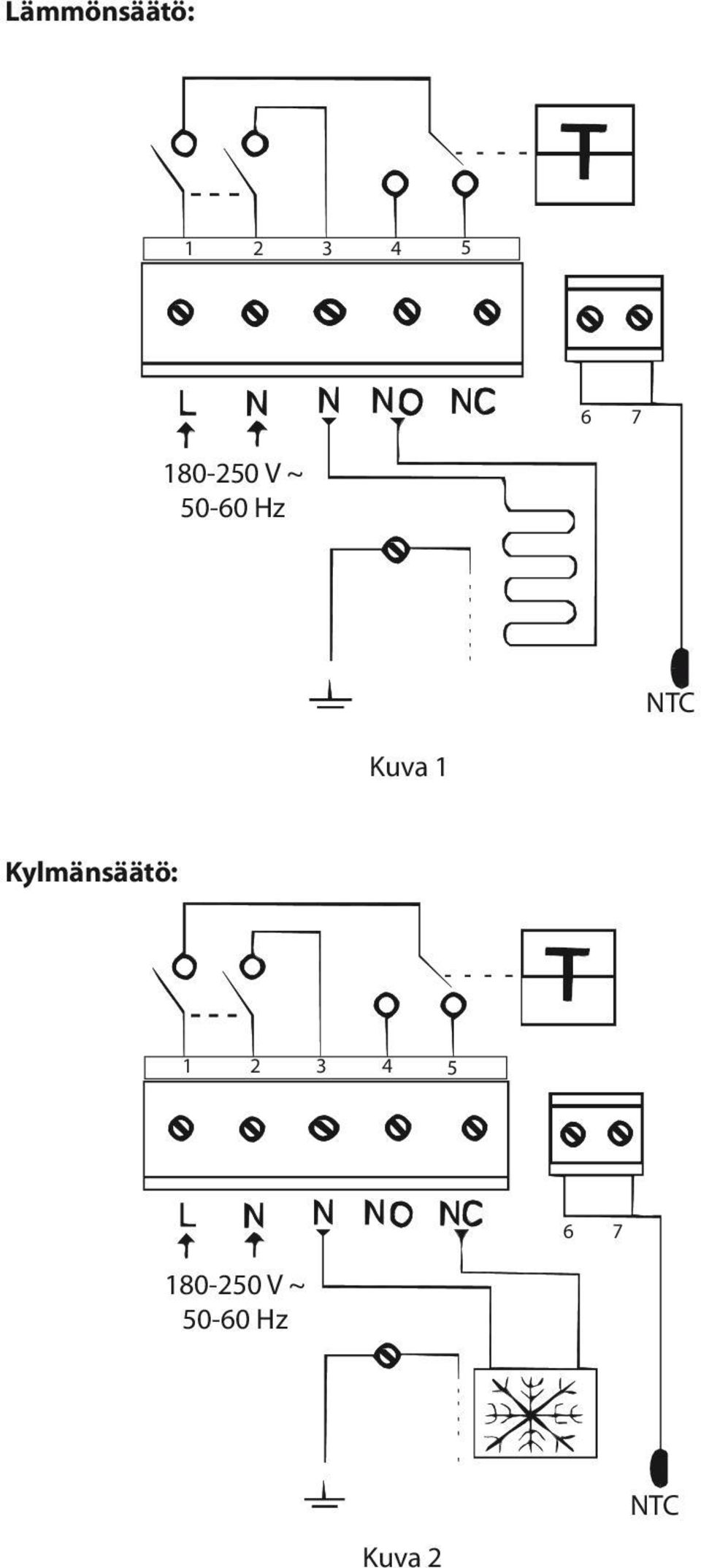 1 Kylmänsäätö: 1 2 3 4 5 6 7