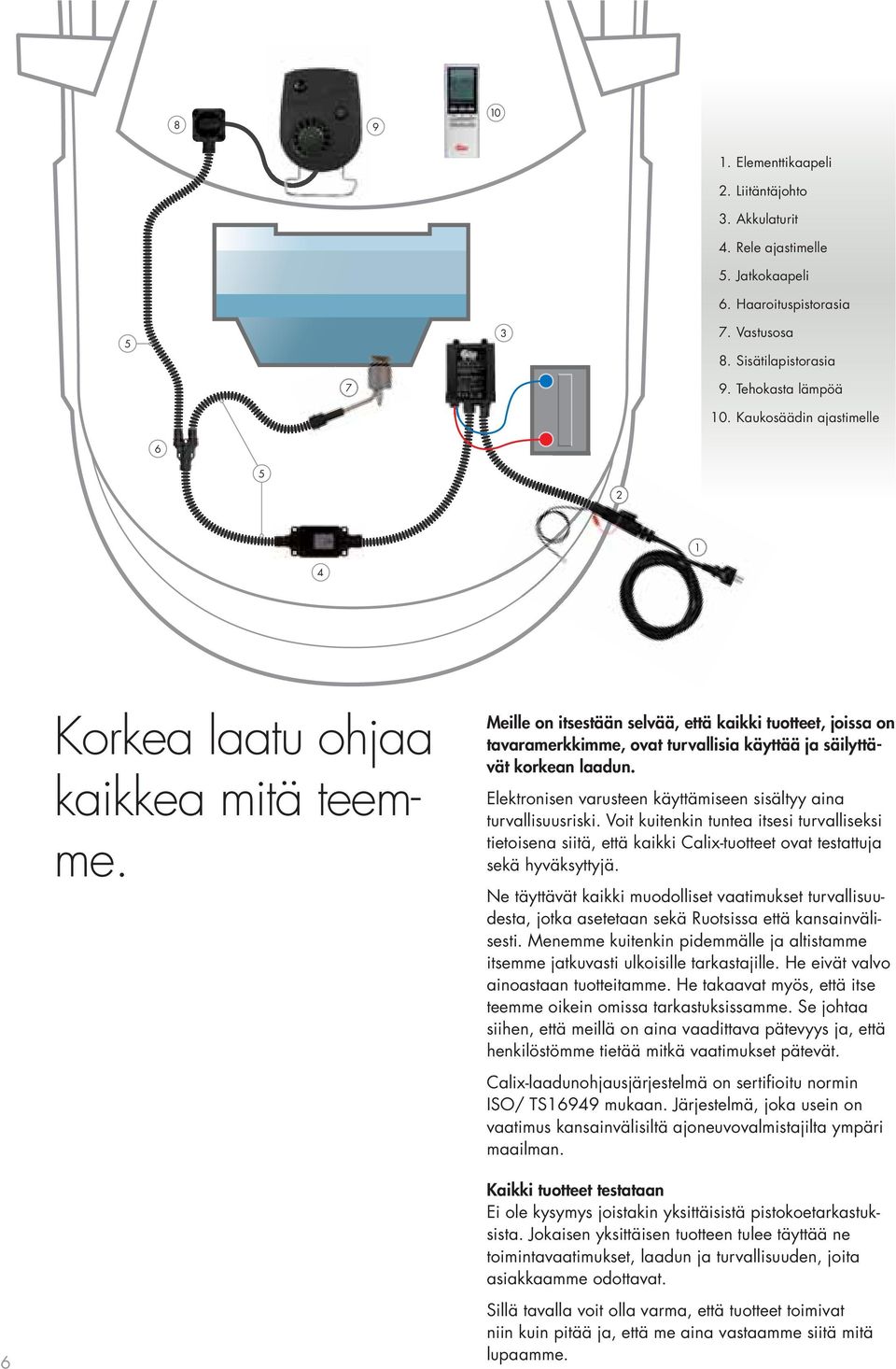 Meille on itsestään selvää, että kaikki tuotteet, joissa on tavaramerkkimme, ovat turvallisia käyttää ja säilyttävät korkean laadun.