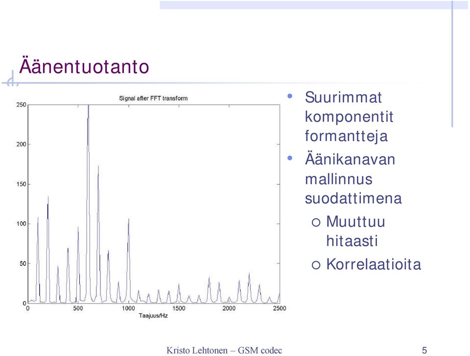 suodattimena Muuttuu hitaasti