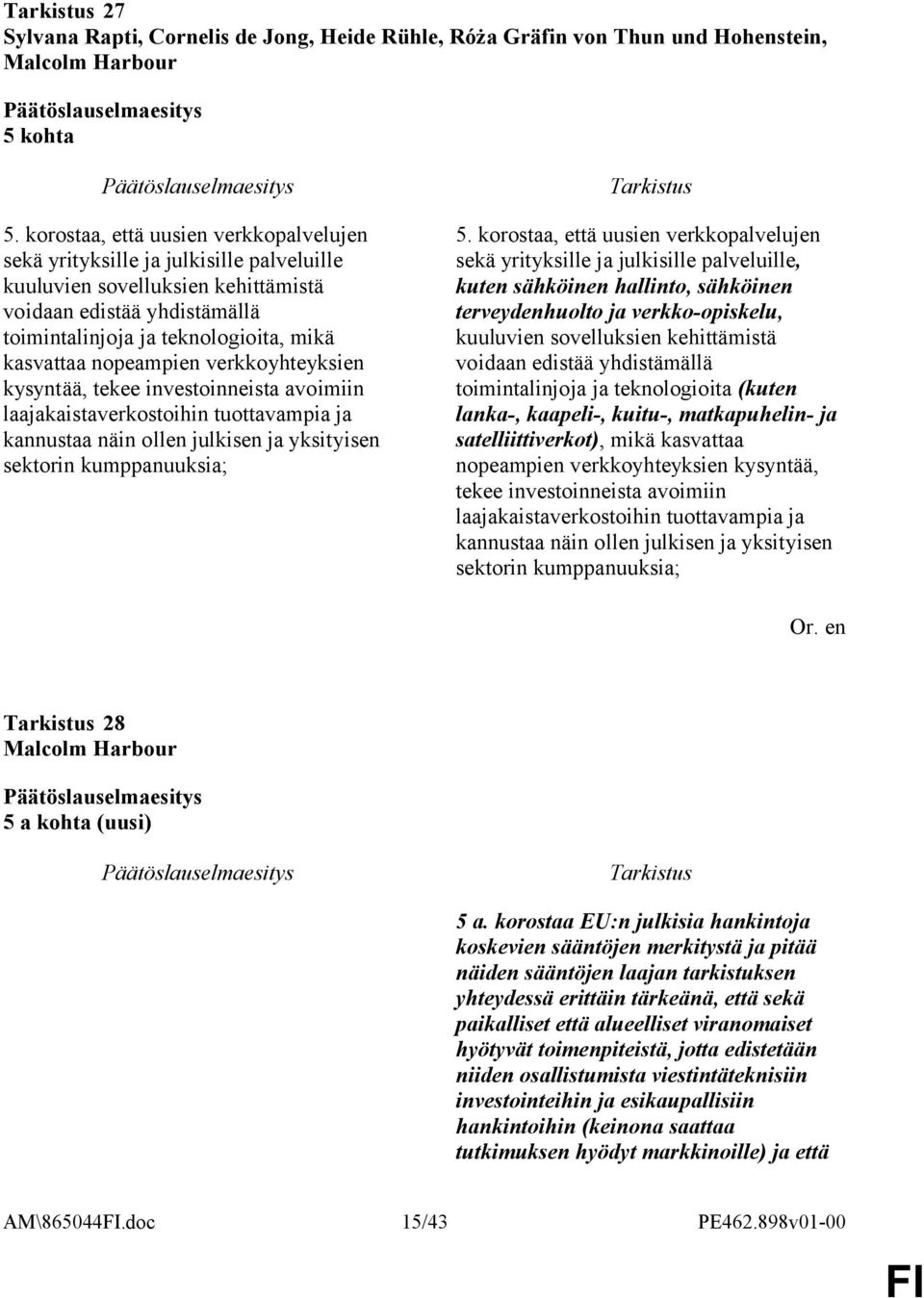 nopeampien verkkoyhteyksien kysyntää, tekee investoinneista avoimiin laajakaistaverkostoihin tuottavampia ja kannustaa näin ollen julkisen ja yksityisen sektorin kumppanuuksia; 5.