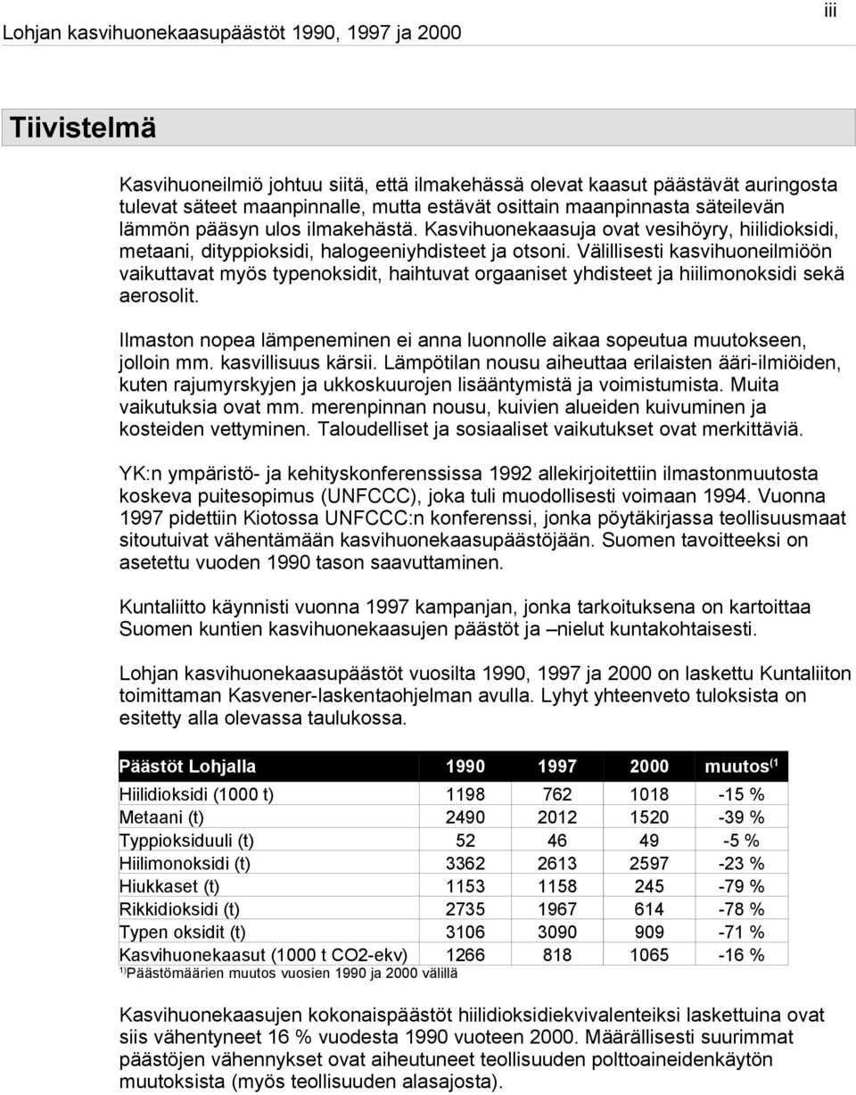 Välillisesti kasvihuoneilmiöön vaikuttavat myös typenoksidit, haihtuvat orgaaniset yhdisteet ja hiilimonoksidi sekä aerosolit.