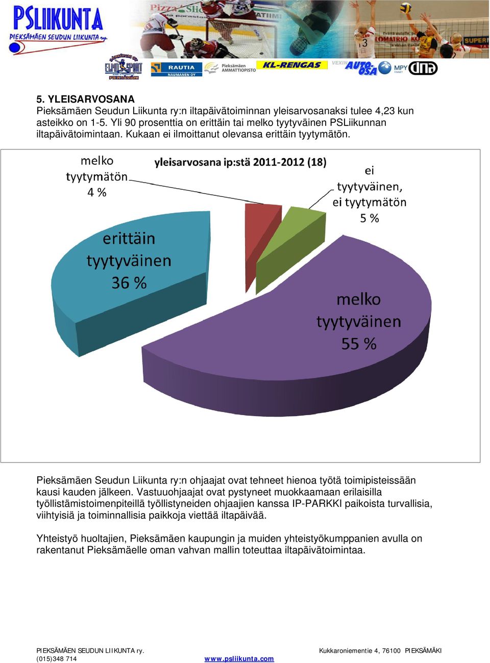 Pieksämäen Seudun Liikunta ry:n ohjaajat ovat tehneet hienoa työtä toimipisteissään kausi kauden jälkeen.