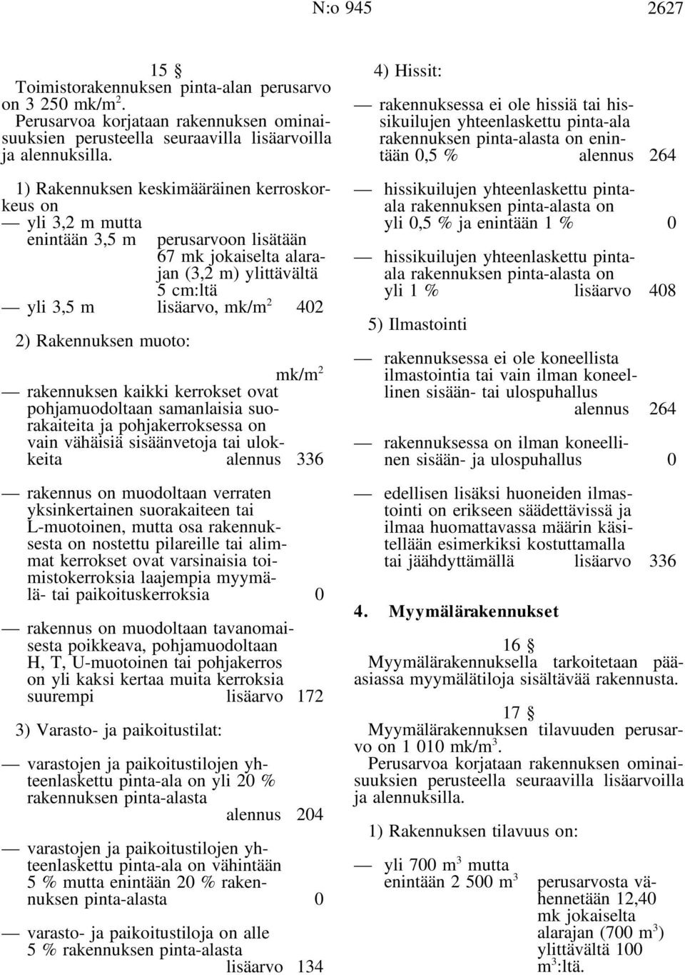 muoto: mk/m 2 rakennuksen kaikki kerrokset ovat pohjamuodoltaan samanlaisia suorakaiteita ja pohjakerroksessa on vain vähäisiä sisäänvetoja tai ulokkeita alennus 336 rakennus on muodoltaan verraten