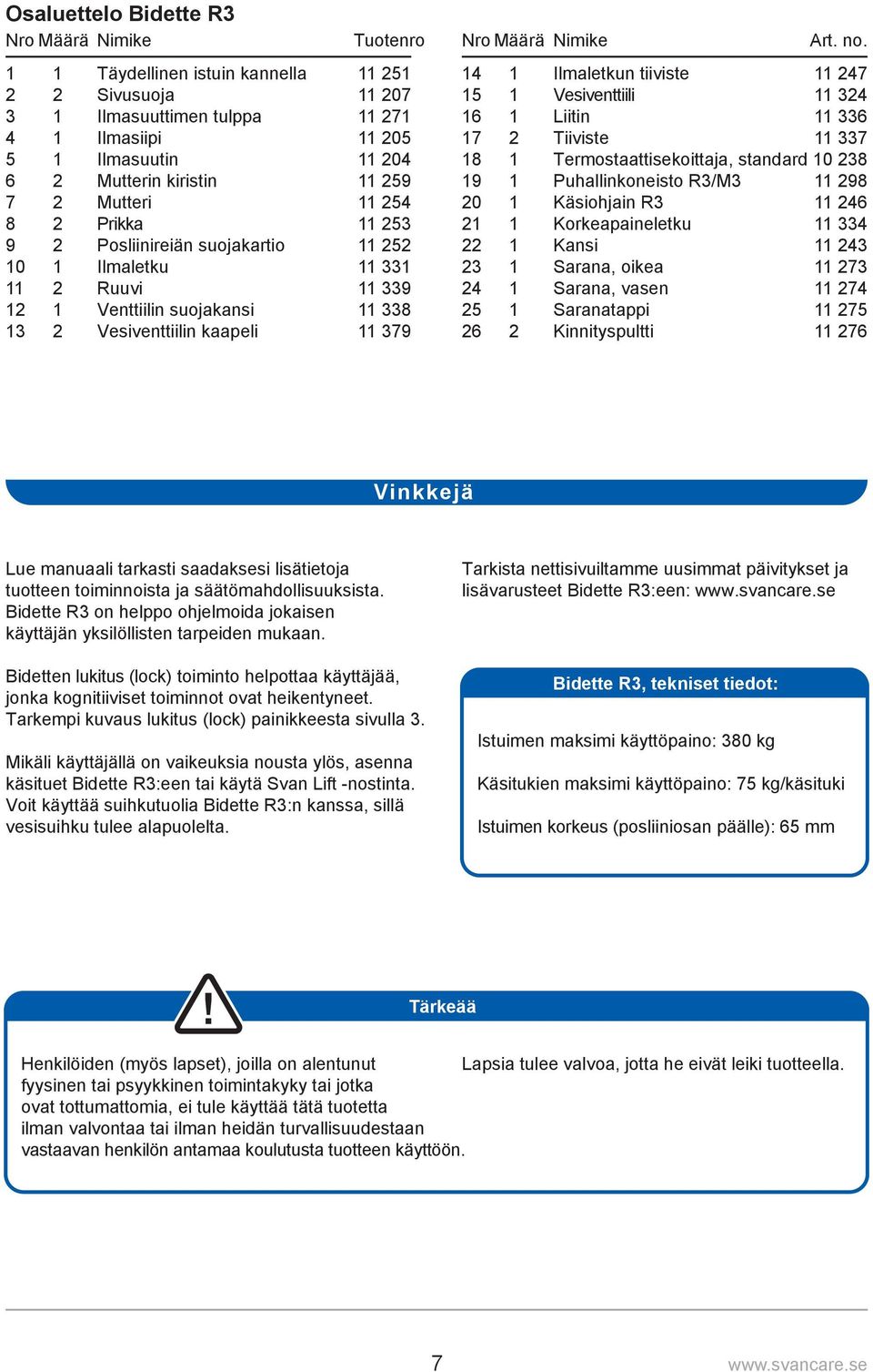 Vesiventtiilin kaapeli 07 7 0 04 9 4 9 8 79 4 6 7 8 9 0 4 6 Ilmaletkun tiiviste 47 Vesiventtiili 4 Liitin 6 Tiiviste 7 Termostaattisekoittaja, standard 0 8 Puhallinkoneisto R/M 98 Käsiohjain R 46