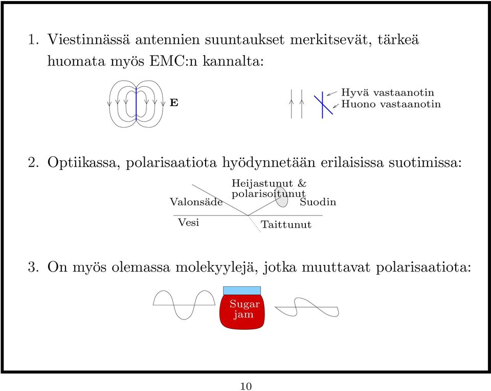 Optiikassa, polarisaatiota hyödynnetään erilaisissa suotimissa: Heijastunut &