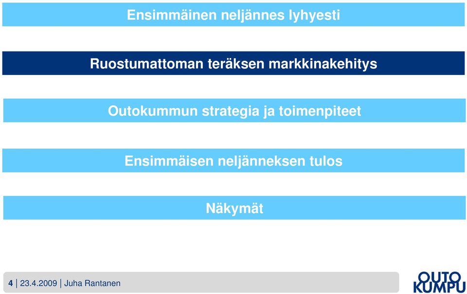 Outokummun strategia ja toimenpiteet