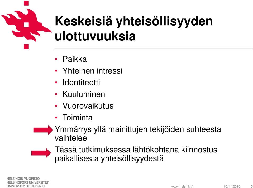 yllä mainittujen tekijöiden suhteesta vaihtelee Tässä