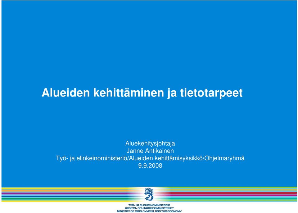 Työ- ja elinkeinoministeriö/alueiden