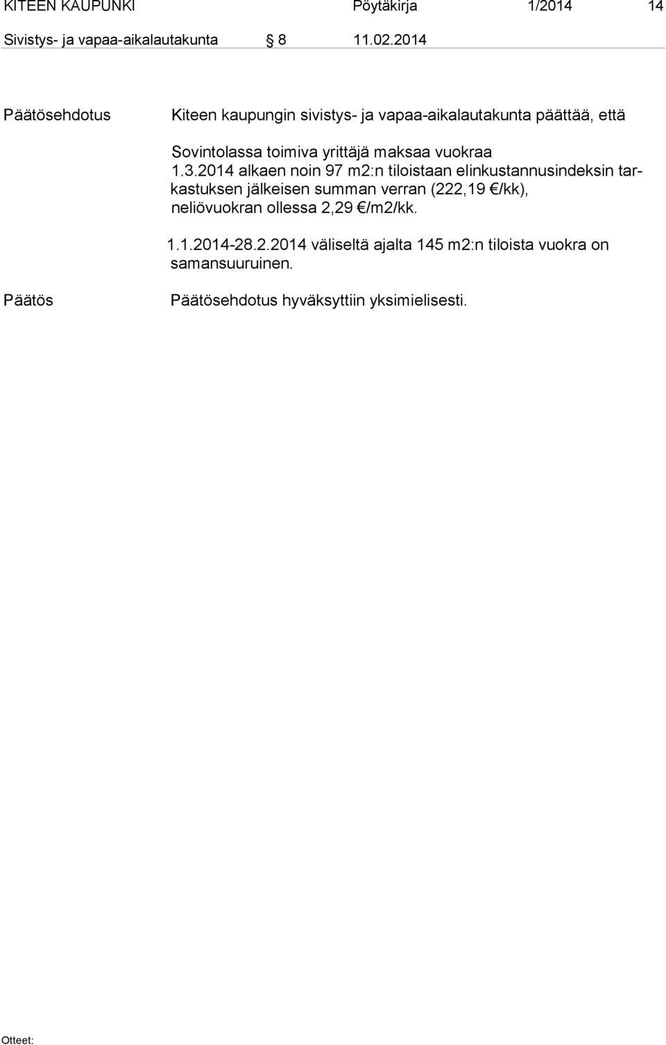 vuokraa 1.3.