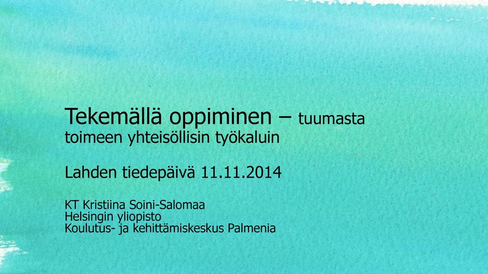 11.11.2014 KT Kristiina Soini-Salomaa