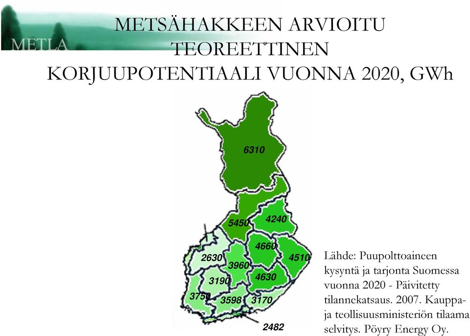 Puupolttoaineen kysyntä ja tarjonta Suomessa vuonna 2020 - Päivitetty