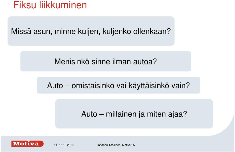 Menisinkö sinne ilman autoa?