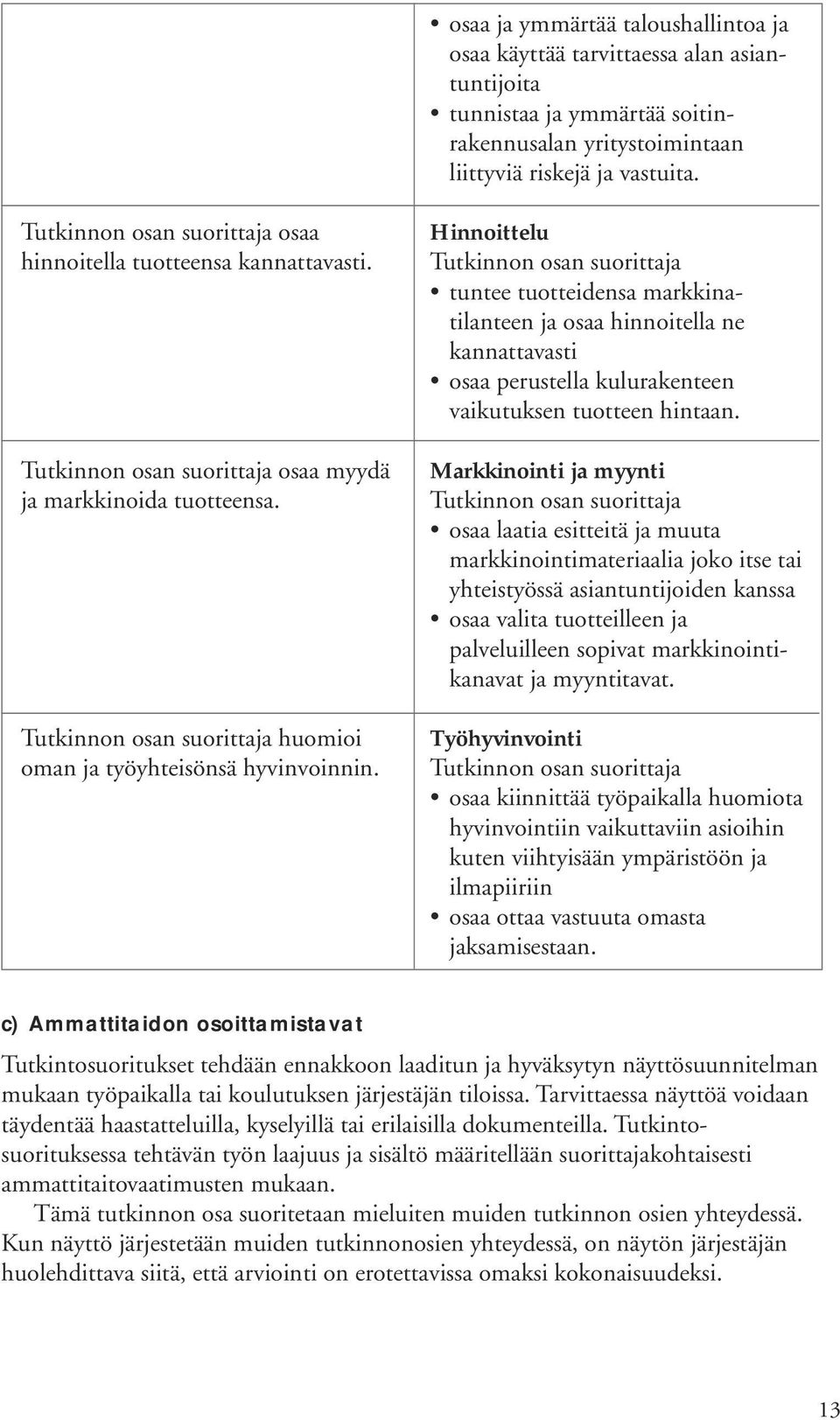 Hinnoittelu tuntee tuotteidensa markkinatilanteen ja osaa hinnoitella ne kannattavasti osaa perustella kulurakenteen vaikutuksen tuotteen hintaan.